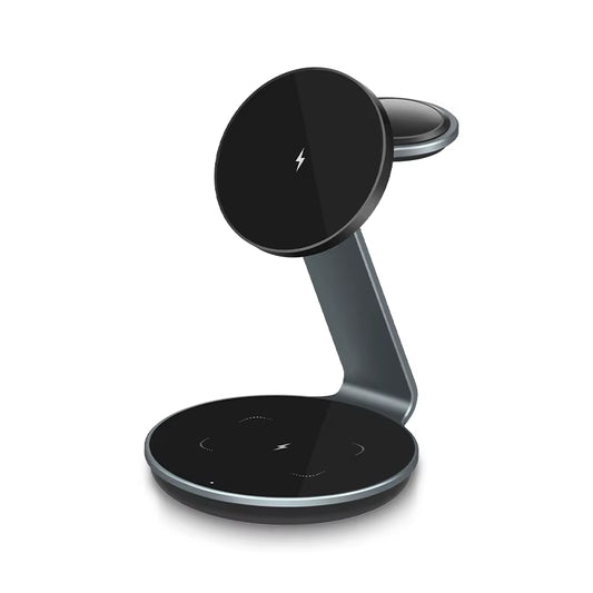 Magnetic 3 in 1 Wireless Charger Stand for Iphone 12/13/14/15 Pro Max Mini Fast Charging Station Dock for Apple Watch/Airpods 3