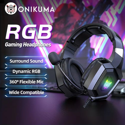 Professions Gaming Headset Esports Package with RGB Light Mouse Keyboard Headphone Bracket Wired with Mic Earphone Gamer