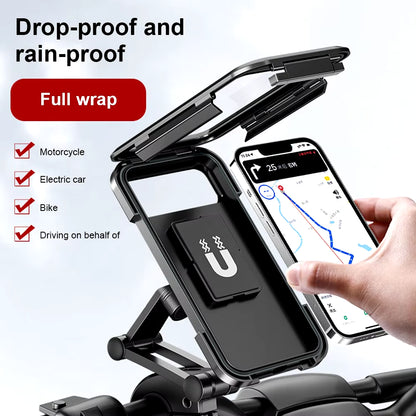 Waterproof Outdoor Bike Motorcycle Mount 360° Adjustable Universal Bicycle Smartphones Mount Handlebar Clamp Case with TPU Touc